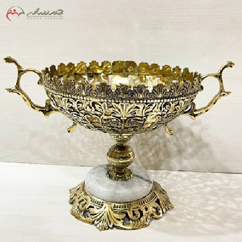 خرید، قیمت و مشخصات میوه خوری پایه سنگی سایز متوسط بدنه برنزی کار شده و رنگ ثابت دارای ضمانت - چترزندگی