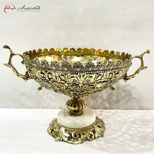خرید، قیمت و مشخصات میوه خوری پایه سنگی سایز بزرگ بدنه برنزی و رنگ ثابت با ضمانت - چترزندگی