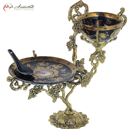 خرید، قیمت و مشخصات پیاله و پیش دستی برنزی طرح دار در دو مدل پایه دار و ساده طراحی شیک و آنتیک - چترزندگی