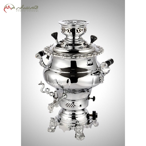 خرید، قیمت و مشخصات سماور 6 لیتری گازی طرح ویکتوریا ساده و لبه ریختگی با بدنه آبکاری شده و ضمانت 12 ماهه - چترزندگی