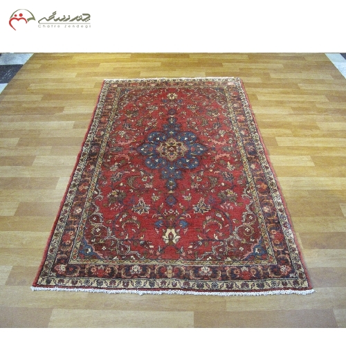 خرید، قیمت و مشخصات قالیچه دستبافت همدان با نقشه بی نظیر تراکم بالا و نخ درجه یک با ضمانت کد 39086 - چترزندگی