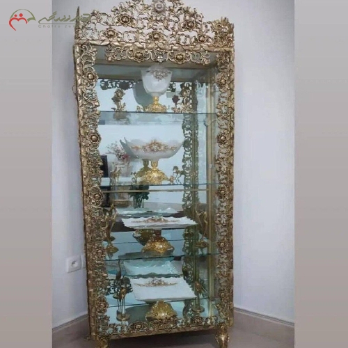 خرید، قیمت و مشخصات بوفه 4 گوش طرح گل سرخ با بدنه برنزی با ضمانت رنگ و طراحی بی نظیر به قیمت تولید - چترزندگی