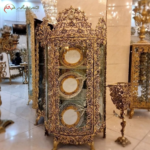 خرید، قیمت و مشخصات مینی بوفه سه طبقه بدنه طرح گل سرخ با رنگ بدنه آنتیک با ضمانت - چترزندگی
