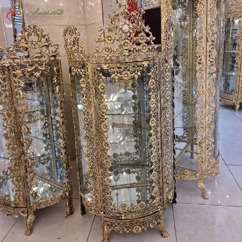 خرید، قیمت و مشخصات مینی بوفه دو طبقه طرح گل سرخ در دو جنس برنزی و آلیاژ با کیفیت بی نظیر - چترزندگی