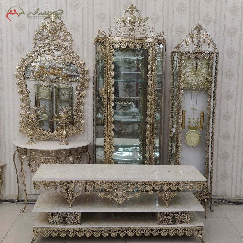 خرید، قیمت و مشخصات ست 4 پارچه برنزی، طرح گل رز با طراحی مدرن و ظریف و رنگ با کیفیت دارای گارانتی کد 8057 - چترزندگی