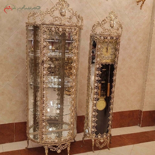 خرید، قیمت و مشخصات ست ساعت ایستاده و ویترین مدل گل آفتابگردان بزرگ و طراحی شیک و به روز به قیمت تولیدی کد 8005m - چترزندگی