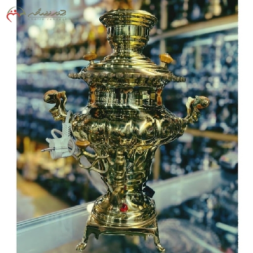 خرید، قیمت و مشخصات سماور برقی 4 لیتری با بدنه ی تمام برنجی آبکاری شده قابل سفارش به رنگ و طرح دلخواه مشتری - چترزندگی