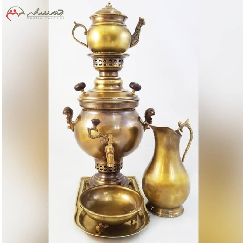خرید، قیمت و مشخصات سماور 3 لیتری ذغالی مدل ممتاز با بدنه ی برنجی ساده و ورق ضخیم با کیفیت، دارای ضمانت یک ساله - چترزندگی