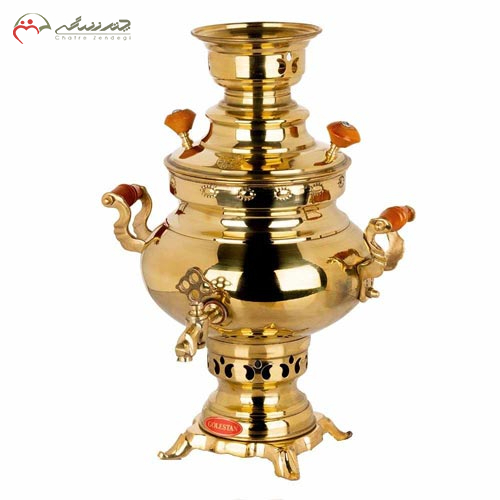 خرید، قیمت و مشخصات سماور 3 لیتری زغالی گلستان ماریا ساده،ارزان و با کیفیت _ چتر زندگی