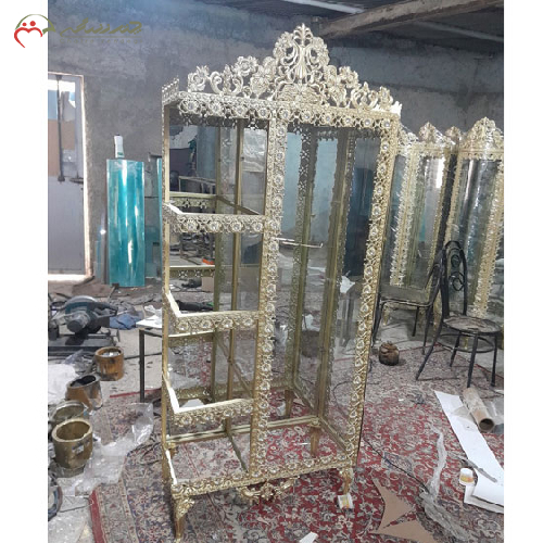 خرید، قیمت و مشخصات بوفه آبکاری آلومینیومی پایه دار سه طبقه، ارزان و با کیفیت _ چترزندگی