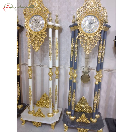 خرید، قیمت و مشخصات ساعت کنار سالنی آنتیک با آبکاری درجه یک، در 2 رنگ شیک و زیبا، ارزان و با کیفیت _ چترزندگی