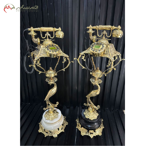 خرید، قیمت و مشخصات تلفن سیمرغ مدل پایه دار برنزی با دو رنگ  شیک، ارزان و با کیفیت _ چتر زندگی