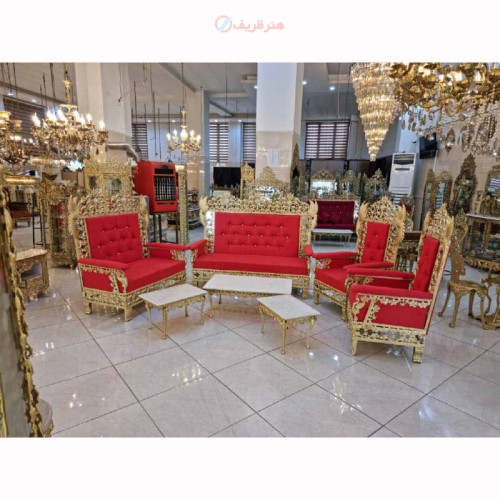 خرید، قیمت و مشخصات مبل سلطنتی سیمرغی با طراحی جدید و روکش برنز با ضخامت بالا، رنگ ثابت و با کیفیت محصول اصفهان _ هنرظریف
