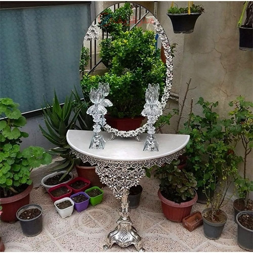 خرید آنلاین، سرویس کامل آینه و شمعدان و میز کنسول آلیاژ، زیبا و با ضمانت، زیر قیمت بازار _ هنرظریف