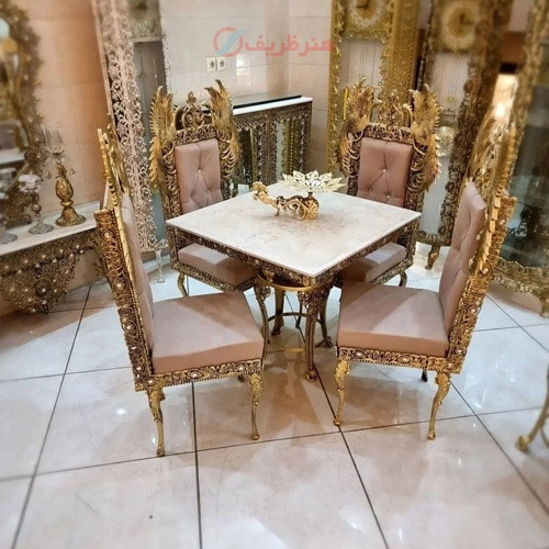 خرید، قیمت و مشخصات میز ناهار خوری زیبا و شکیل مدل سیمرغ فوق العاده خوش ساخت با مناسب ترین قیمت _ هنرظریف