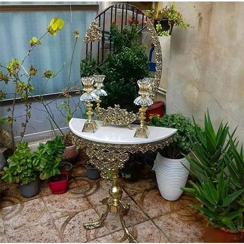 خرید آنلاین، سرویس کامل آینه و شمعدان و میز کنسول آلیاژ، آبکاری درجه یک، به قیمت تولیدی _ هنرظریف