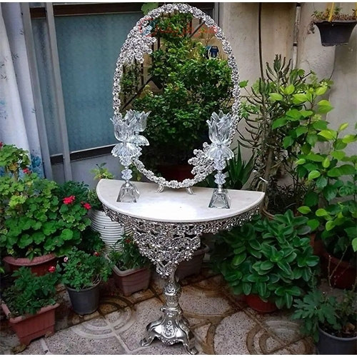 خرید آنلاین، سرویس کامل آینه و شمعدان و میز کنسول آلیاژ، کیفیت عالی، با دوام و با کیفیت، زیر قیمت بازار _ هنرظریف