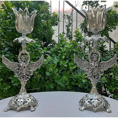 خرید آنلاین، شمعدان تمام آلیاژ نقره ای، روکش نقره و تمام آلیاژ، با ضمانت، زیر قیمت بازار _ هنرظریف