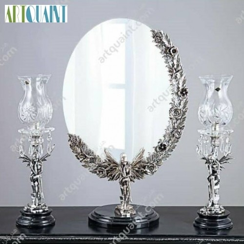 خرید آنلاین، آینه شمعدان نقره  925 عیار ، با کیفت بالا، با ساختاری زیبا و دلنشین، زیرقیمت بازار | چترزندگی