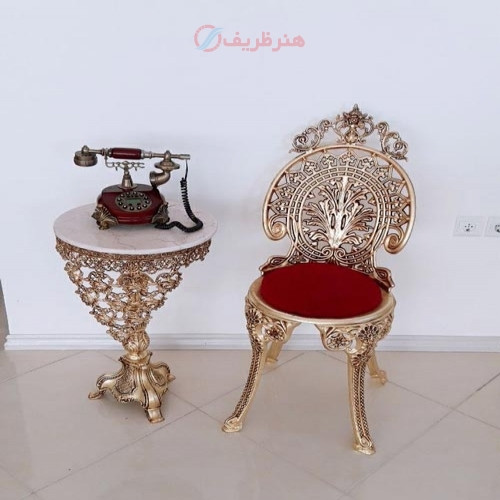 خرید آنلاین، ست میز و صندلی تلفن  در طرح تاج بلند، جسن آلیاژ آلومنیوم با کیفیت عالی، زیر قیمت بازار | چترزندگی