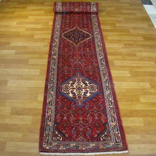 خرید آنلاین، فرش هنر بافت دست اسد آباد همدان، نقشه عالی در طرح ۵ ترنج، رنگ زمینه لاكي با حاشیه كرم کد ۳۹۰۳۳، زیر قیمت بازار | چترزندگی