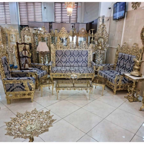 خرید، قیمت و مشخصات مبل هفت نفره سلطنتی جنس آلومینیوم، ورق ضخیم، بسیار زیبا و شیک، دارای گارانتی معتبر رنگ _ هنرظریف