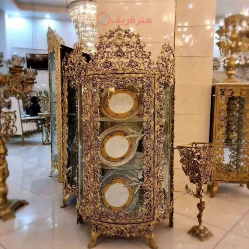 خرید، قیمت و مشخصات مینی بوفه روکش برنز، مدل گل سرخ، بسیار زیبا و چشم نواز و ورق ضخیم _ هنرظریف