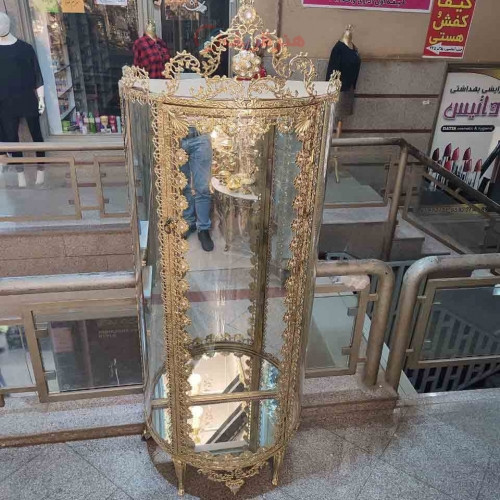 خرید، قیمت و مشخصات بوفه خم یا نیم گرد برنجی، استفاده شده از ورق ضخیم و با کیفیت، مناسب منزل، با ضمانت کالا _ هنرظریف