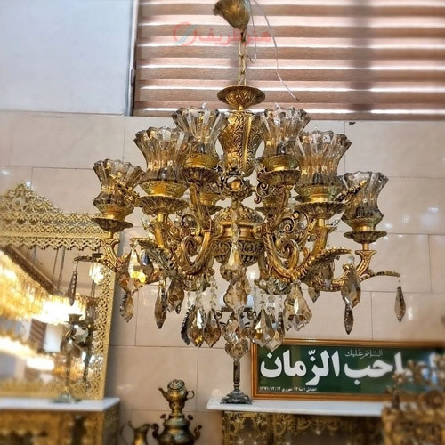 خرید، قیمت و مشخصات لوستر شش شاخه آلیاژ 12 لامپ فوق العاده زیبا و شیک، زیر قیمت بازار، کیفیت عالی _ هنرظریف
