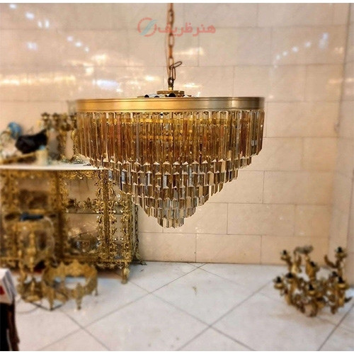 خرید، قیمت و مشخصات مدل جدید لوستر تمام برنز، فوق العاده خاص و بی نظیر با کریستال درجه یک زیر قیمت بازار _ هنرظریف