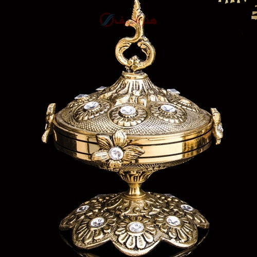 خرید، قیمت و مشخصات شکلات خوری برنزی رنگ طلایی و طراحی شیک و زیبا _ هنرظریف