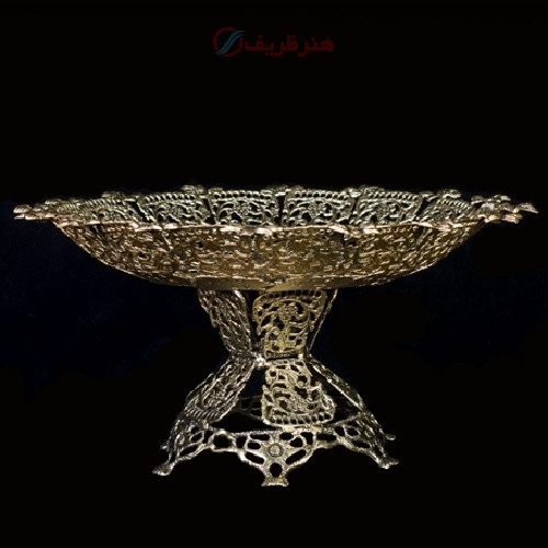 خرید، قیمت و مشخصات میوه خوری رومیزی خاتم بزرگ جنس برنزی درجه یک _ هنرظریف