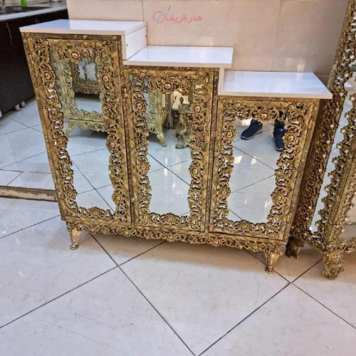 خرید، قیمت و مشخصات جا کفشی سه تیکه برنزی، مدل گل سرخ، برنز درجه 1، ورق ضخیم، بسیار زیبا و شیک، با ضمانت کیفیت _ هنرظریف