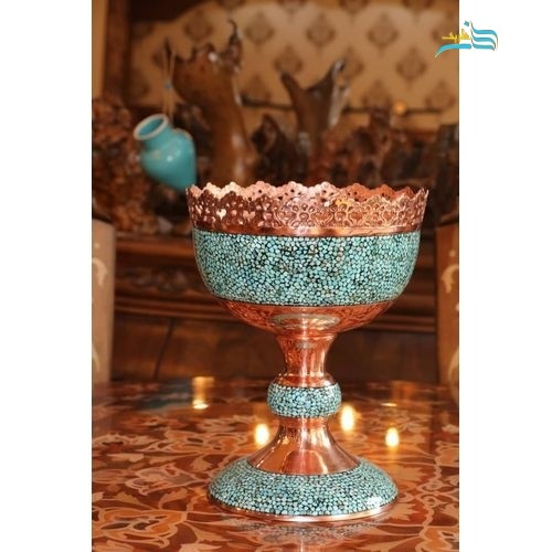آجیل خوری با ورق مس ضخیم و روکش پلی استر، زیبا و خاص، مناسب محل کار و منزل