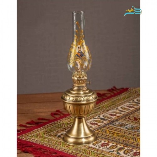 سرویس سماور زغالی 3 لیتری 6 نفره و یک عدد چراغ سنتی کاملا دست ساز با روکش نانو