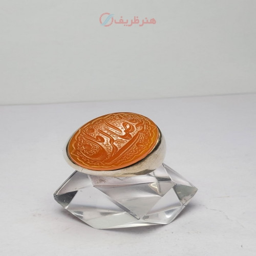 انگشتر مردانه دست ساز با حکاکی یا صاحب الزمان(ع) بر روی نگین و رکاب نقره مدل فیلی - چترزندگی