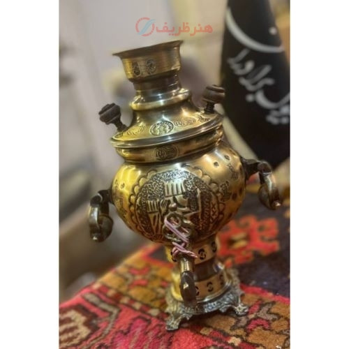 خرید سرویس سماور یک لیتری طرح قلم دسته گوشواره، رنگ ثابت، ورق ضخیم و با کیفیت |هنرظریف
