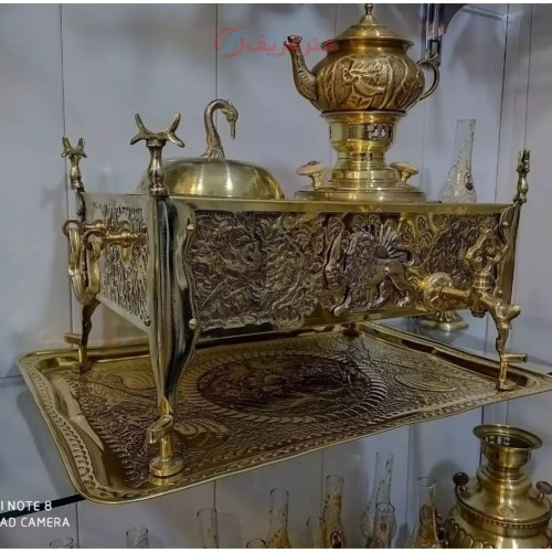 خرید منقل سماوری قلم درشت، جنس برنج، کیفیت بالا و درجه یک | هنرظریف