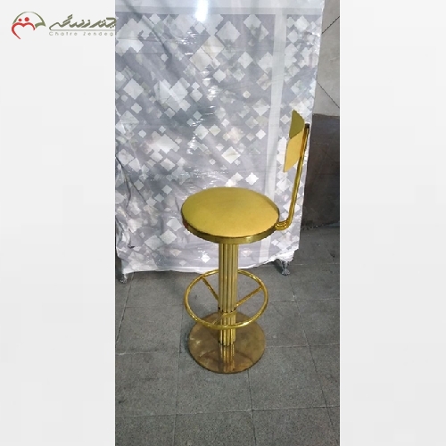 صندلی بار رنگ طلایی و بدنه برنزی با دوام طراحی به روز و رنگ ثابت