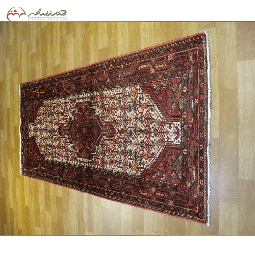 فرش دستبافت همدان تراکم بالا و بافته شده با نخ درجه یک با ضمانت کد 39091