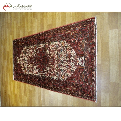 فرش دستبافت همدان تراکم بالا و بافته شده با نخ درجه یک با ضمانت کد 39091 - چترزندگی