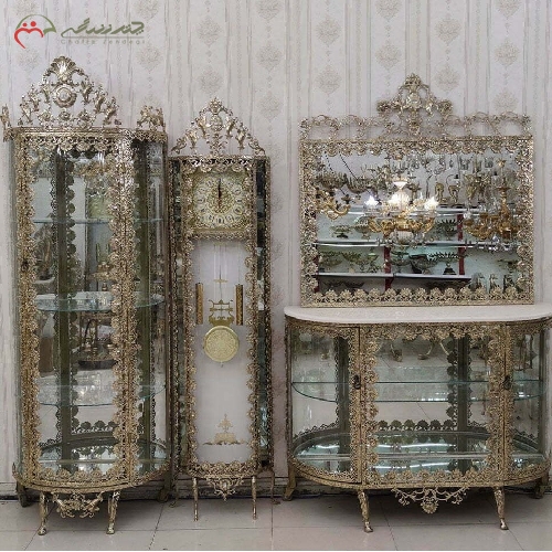 ست سه پارچه محصولات برنزی مدل گل رز با طراحی و ظاهر شیک و گارانتی رنگ بدنه کد 8032