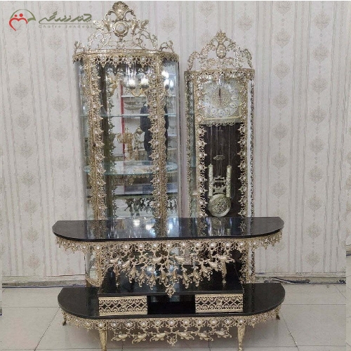 ست جهیزیه دکوراتیو تمام برنزی مدل گل آفتابگردان و رنگ چند لایه با گارانتی و طراحی بی نظیر کد 8024