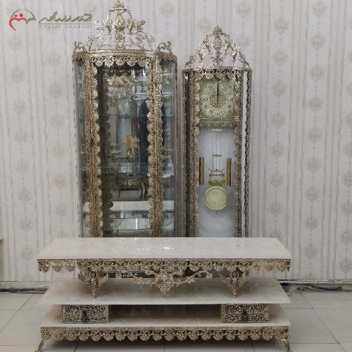 سرویس جهیزیه برنزی مدل گل رز با بدنه کار شده و رنگ ثابت با قیمت عالی و کیفیت درجه یک کد 8025 - چترزندگی