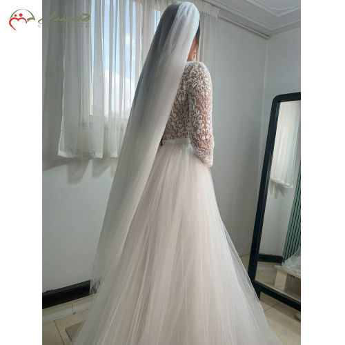 لباس عروس محضری طرح شکوفه