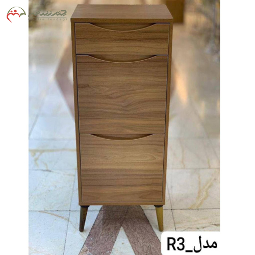 جاکفشی چوبی دو درب و یک کشویی مدرن با رنگبندی قابل تغییر