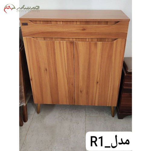 جاکفشی چوبی دو درب مدرن در دو رنگ جذاب