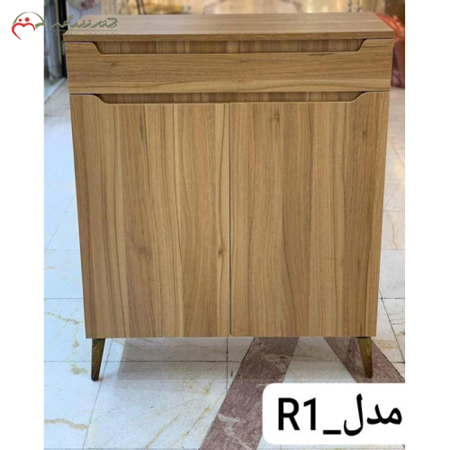 جاکفشی چوبی دو درب مدرن در دو رنگ جذاب