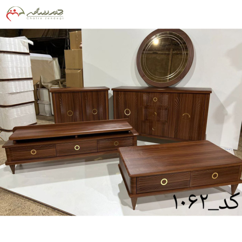 ست چوبی آینه کنسول، میز تلویزیون و جاکفشی و میز در سه رنگ