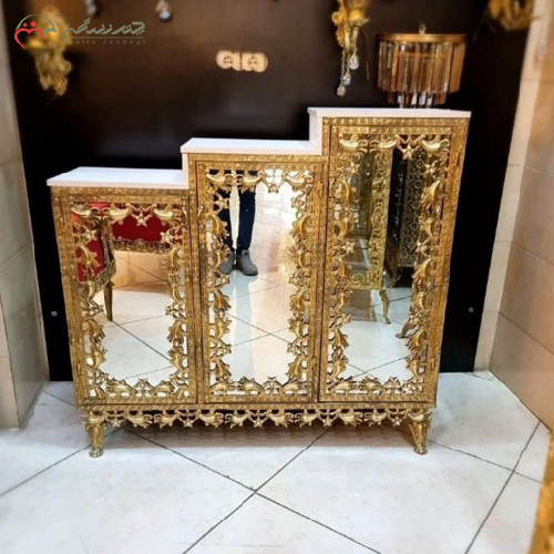 جاکفشی آبکاری سه پله مدل آینه دار